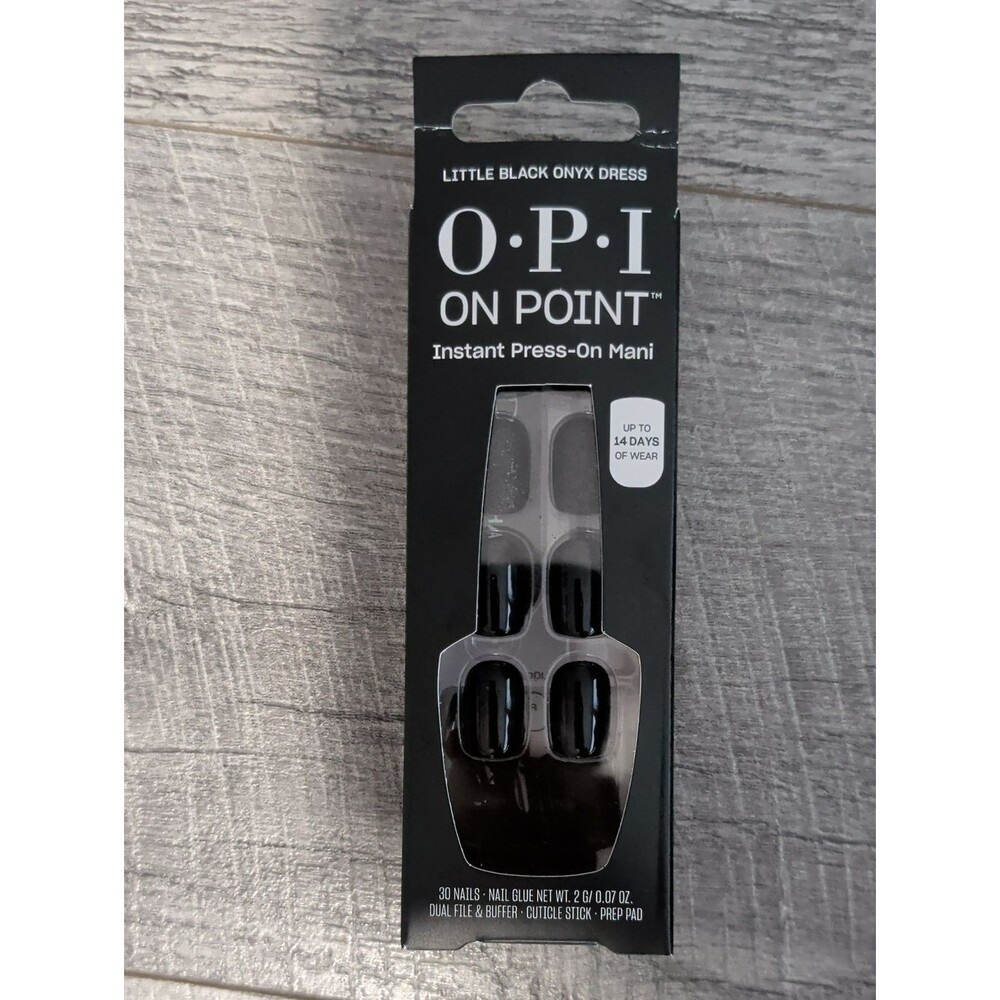 OPI On Point Instant Press-On Mani - Little Black Onyx Dress (Black)